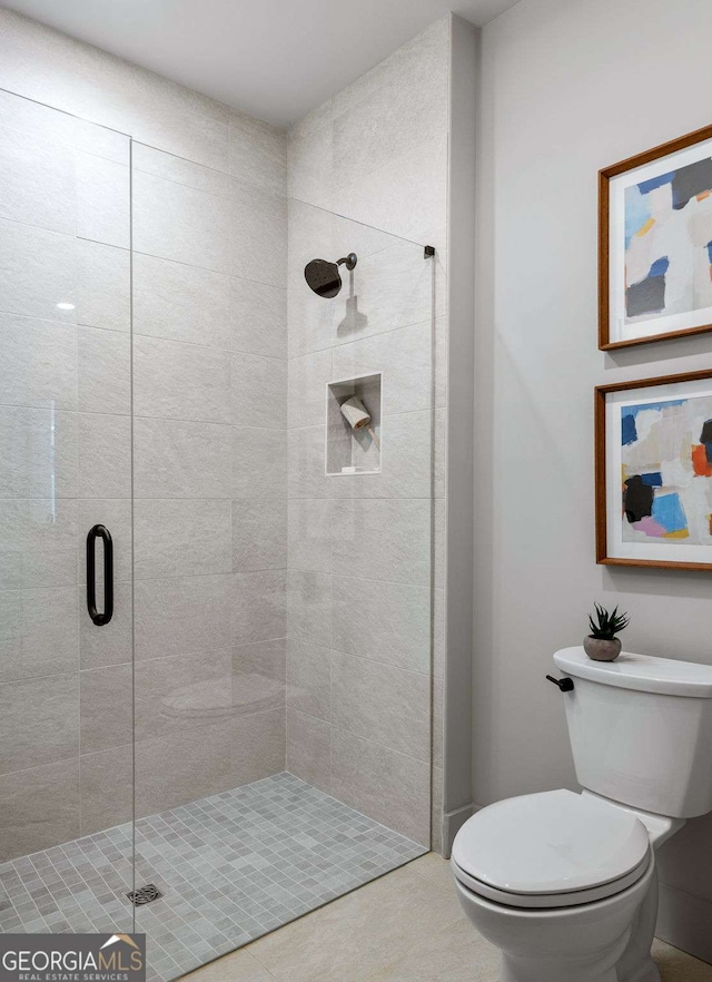 1230 Mado Loop, Chattahoochee Hills, GA 30268 - bathroom featuring a stall shower and toilet