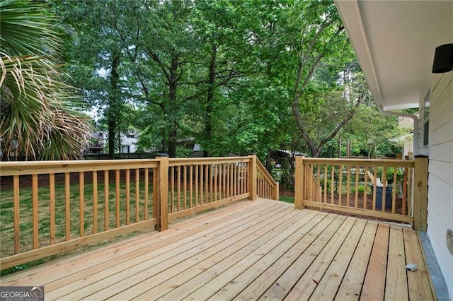8432 Magnolia Dr, Jonesboro, GA 30238 - view of wooden deck