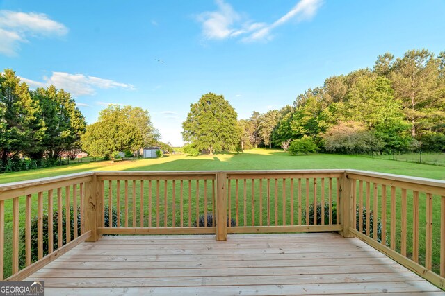 161 Pleasant Grove Rd, Mcdonough, GA 30252 - deck with a yard
