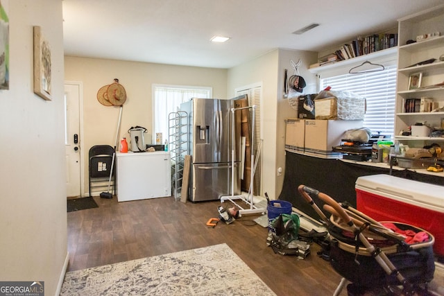 misc room featuring dark wood-style floors