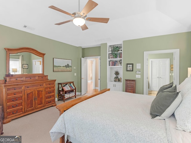 219 Eagles Landing Way, Mcdonough, GA 30253 - bedroom with a ceiling fan and light colored carpet