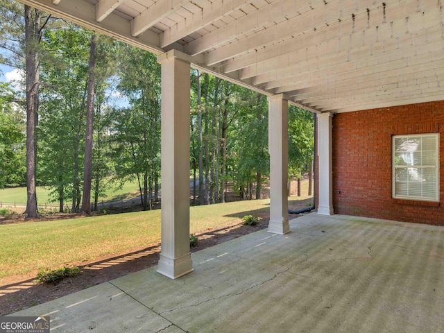 219 Eagles Landing Way, Mcdonough, GA 30253 - view of patio / terrace featuring view of wooded area