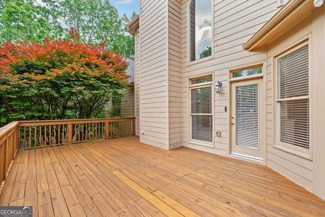 view of wooden terrace