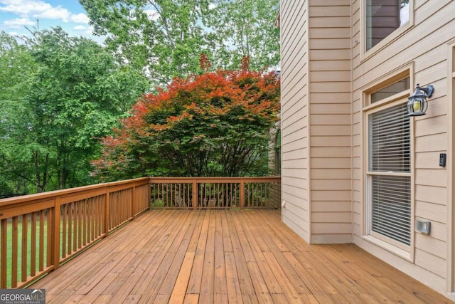 view of wooden deck