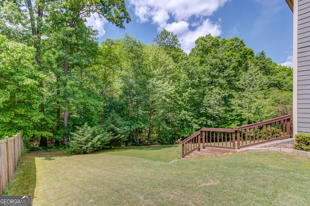5960 Bridge Stone Ct, Cumming, GA 30028 - view of yard featuring a wooded view