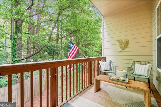 view of balcony