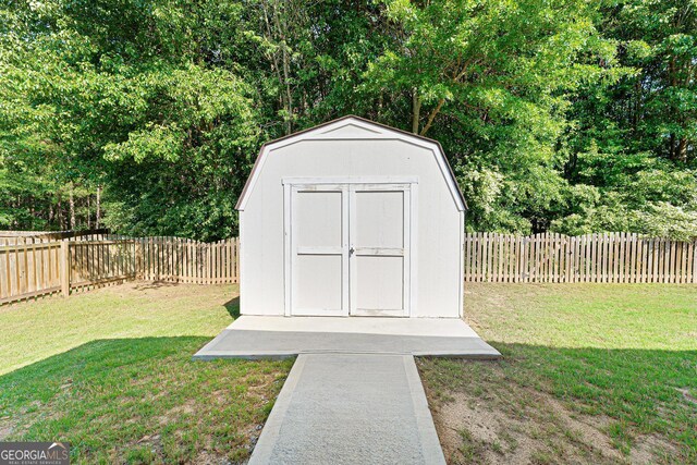 view of shed