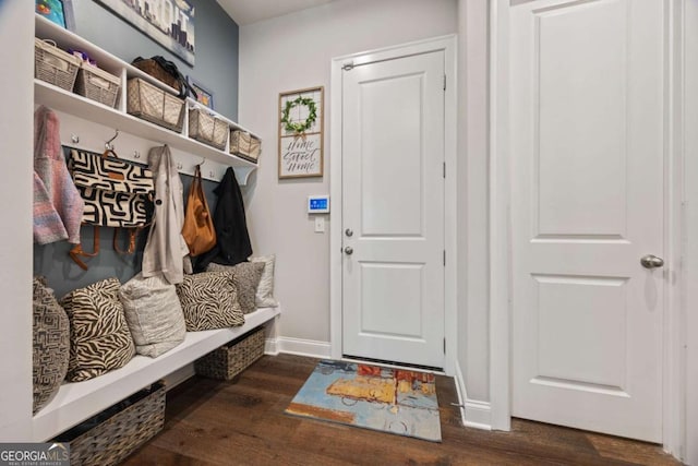 170 Oakleigh Manor Dr, Fayetteville, GA 30215 - mudroom with wood finished floors and baseboards