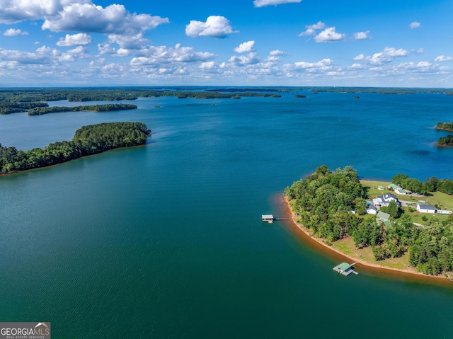 drone / aerial view of a nearby body of water