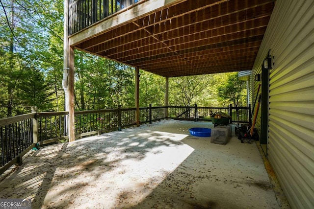 61 Amelia Ln, Blue Ridge, GA 30513 - view of patio / terrace featuring view of wooded area