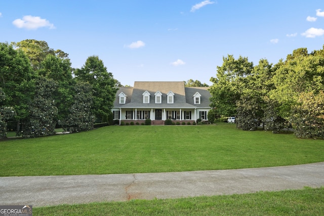 885 Kelleytown Rd, Mcdonough, GA 30252 - cape cod-style house with a porch and a front lawn