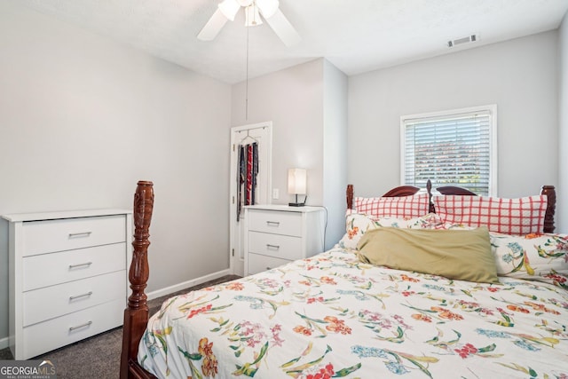1010 Capella Creek Way, Grayson, GA 30017 - bedroom with carpet, baseboards, and ceiling fan