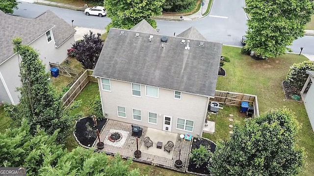 view from above of property