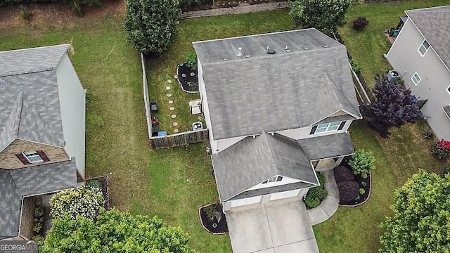 view from above of property