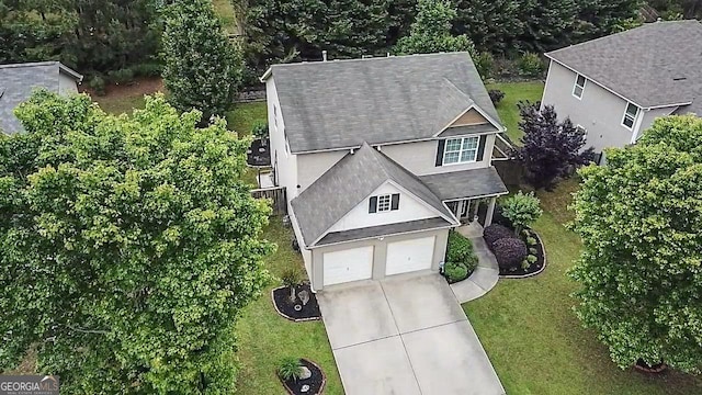 aerial view of property and surrounding area