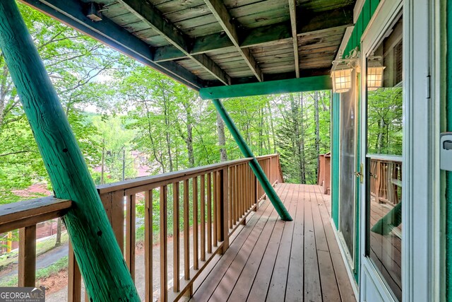 view of wooden deck