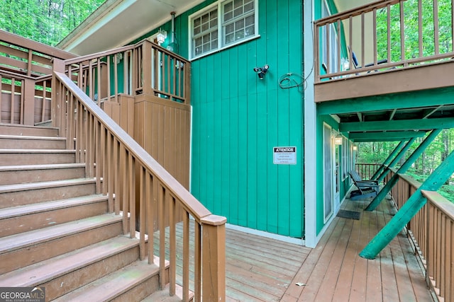 view of stairs