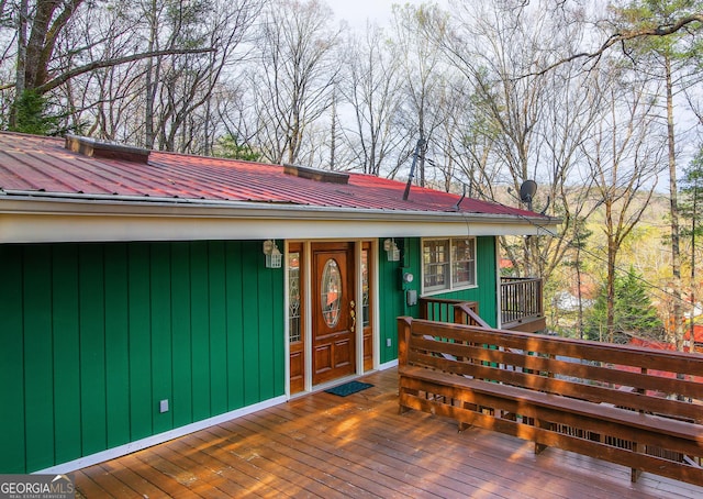 view of wooden terrace