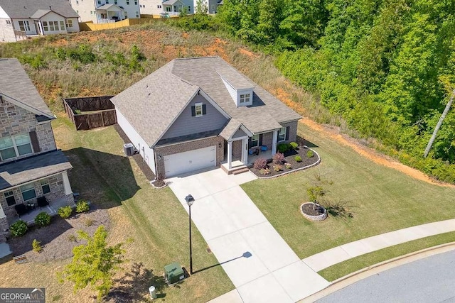 view from above of property