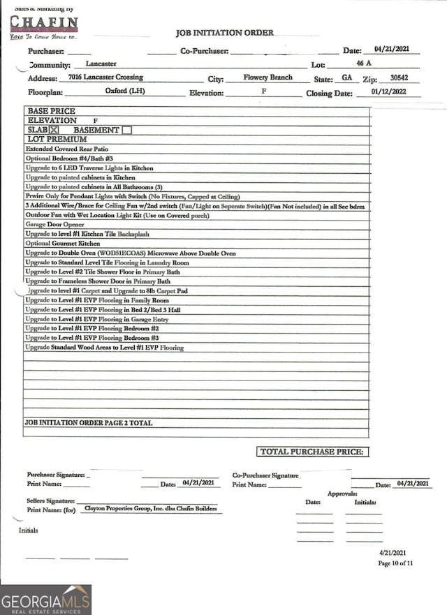 view of a document
