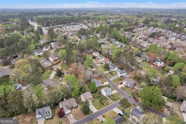 4567 Hickory Forest Dr, Acworth, GA 30102 - aerial overview of property's location featuring nearby suburban area