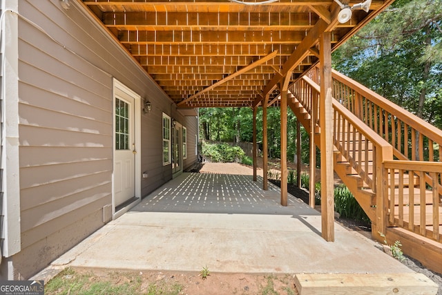 1429 Kentmire Ct, Locust Grove, GA 30248 - view of patio with stairway