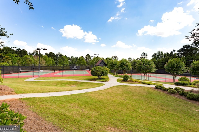1429 Kentmire Ct, Locust Grove, GA 30248 - view of property's community featuring a tennis court and view of wooded area