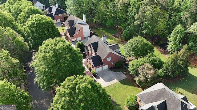 aerial perspective of suburban area