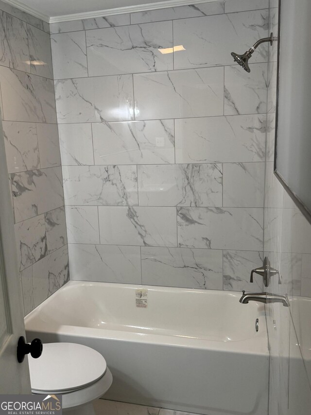 bathroom with  shower combination and toilet