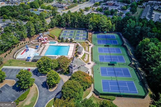 3282 Green Farm Trl, Dacula, GA 30019 - bird's eye view of a pool