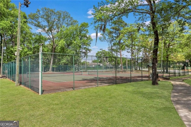 view of tennis court