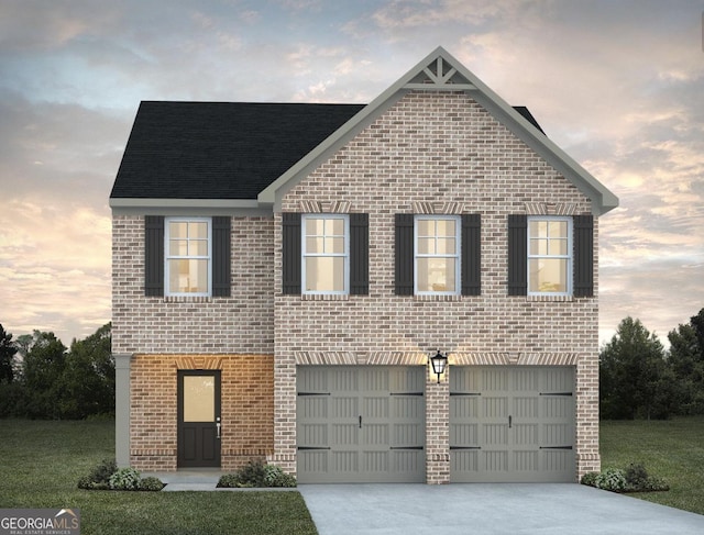 5314 Tolar Rd Unit 23, South Fulton, GA 30213 - view of front of house featuring an attached garage, brick siding, and concrete driveway
