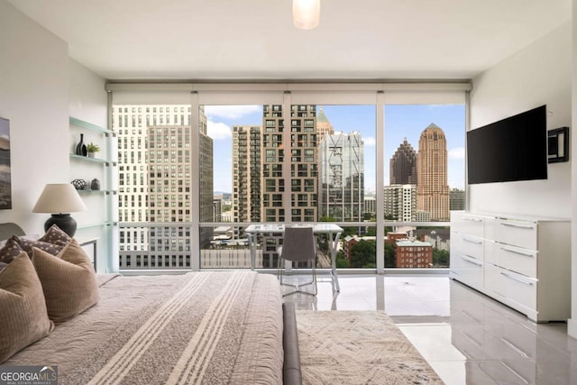 20 10th St NW Unit 2003, Atlanta, GA 30309 - tiled bedroom featuring expansive windows
