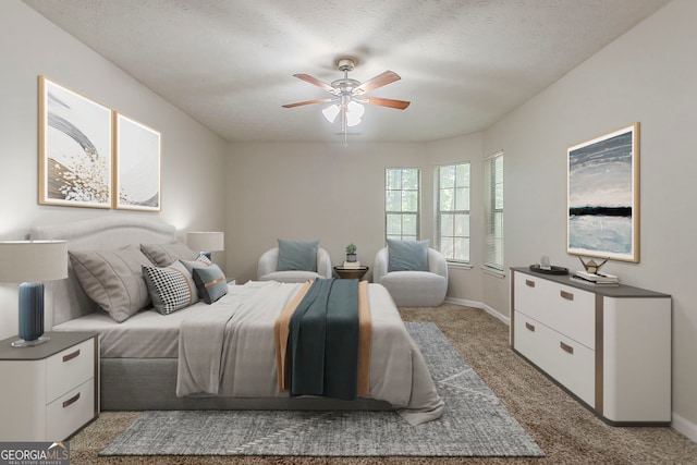 1074 Cherokee Hts, Stone Mountain, GA 30083 - bedroom featuring carpet flooring and ceiling fan