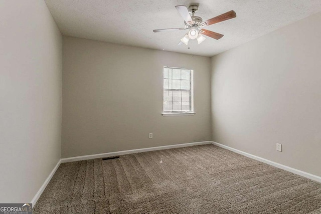 1074 Cherokee Hts, Stone Mountain, GA 30083 - carpeted spare room featuring a ceiling fan and a textured ceiling