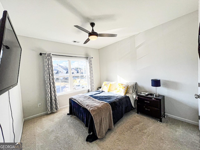 7860 Bristol Valley Dr, Cumming, GA 30028 - bedroom featuring carpet, baseboards, and ceiling fan