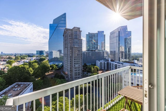 3324 Peachtree Rd NE Unit 1304, Atlanta, GA 30326 - balcony featuring a skyline view