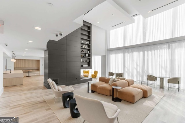 3324 Peachtree Rd NE Unit 1304, Atlanta, GA 30326 - common area featuring recessed lighting, a high ceiling, and a surveillance system