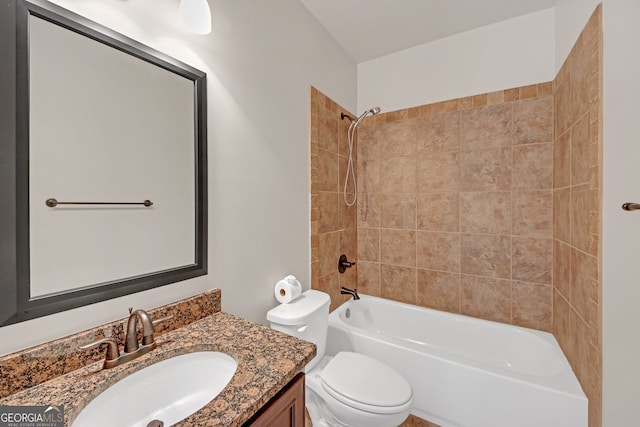 859 Heritage Lake Way, Grayson, GA 30017 - bathroom with vanity, toilet, and shower / washtub combination