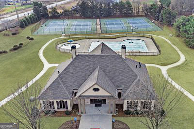 859 Heritage Lake Way, Grayson, GA 30017 - aerial overview of property's location featuring a pool
