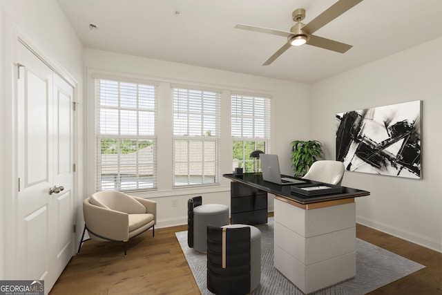 6790 Encore Blvd, Sandy Springs, GA 30328 - office space with plenty of natural light, wood finished floors, and ceiling fan