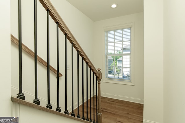 6790 Encore Blvd, Sandy Springs, GA 30328 - stairs featuring wood finished floors and recessed lighting