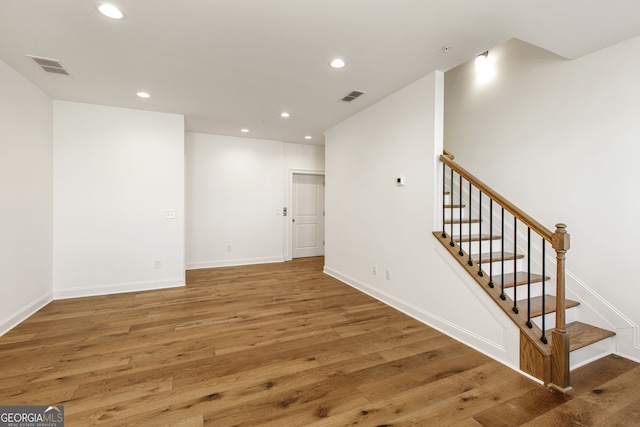 6790 Encore Blvd, Sandy Springs, GA 30328 - basement with recessed lighting, wood finished floors, and stairs