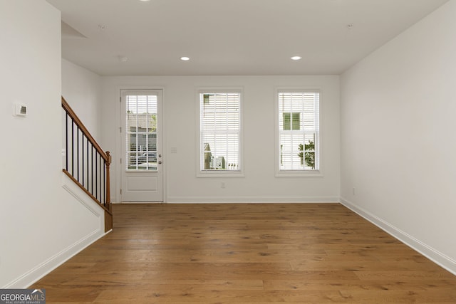 6790 Encore Blvd, Sandy Springs, GA 30328 - entryway featuring stairs, light wood-style flooring, plenty of natural light, and recessed lighting