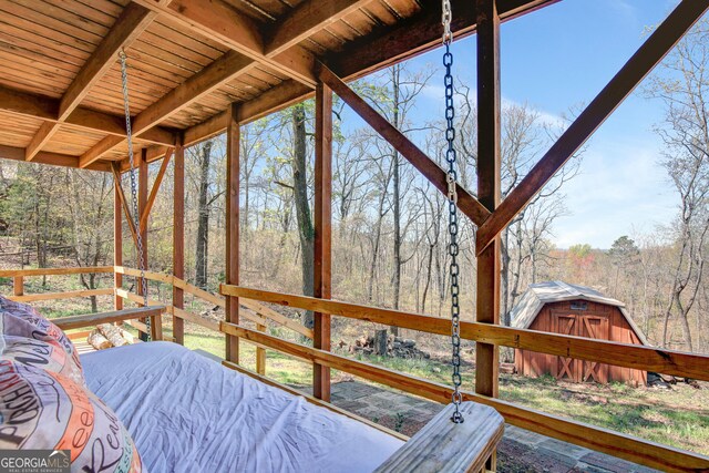2425 Hines Gap Rd, Warm Springs, GA 31830 - deck with a view of trees
