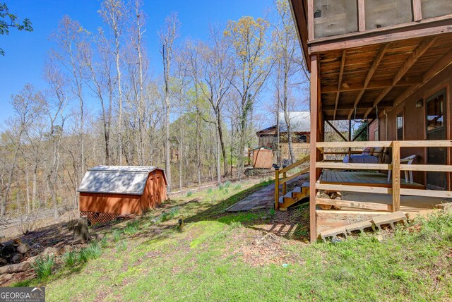 2425 Hines Gap Rd, Warm Springs, GA 31830 - view of yard with a storage unit and an outdoor structure