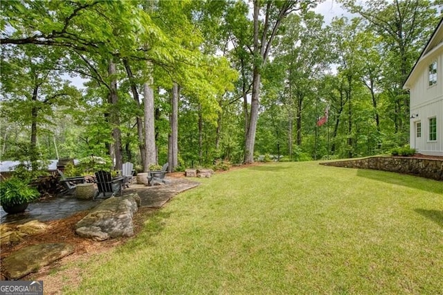 view of grassy yard