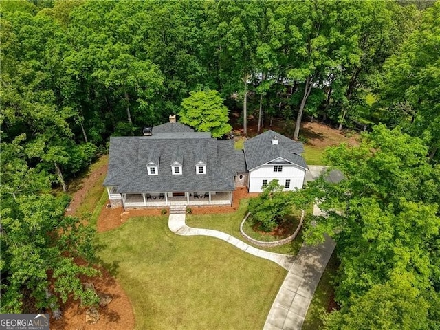 view from above of property