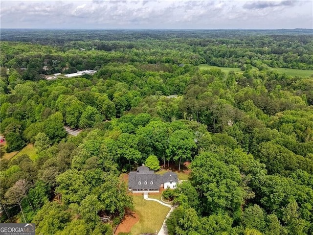drone / aerial view of a forest