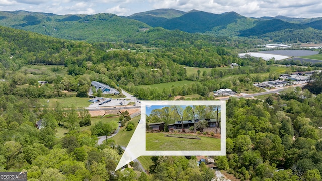 259 Eagle Chase Cir, Dillard, GA 30537 - aerial view of a heavily wooded area and mountains